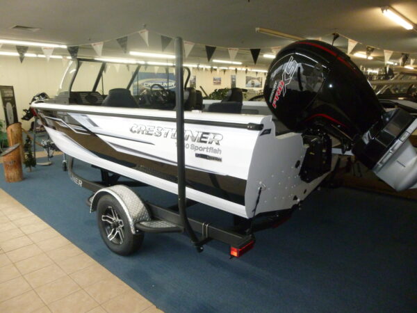 2024 Crestliner 1850 Sport Fish, Mercury 150 Pro XS  Delux Shorelandr trailer